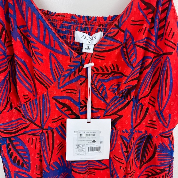Alexis for Target Botanical Tie Dress Sz XL NWT - Picture 7 of 10